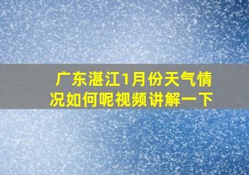 广东湛江1月份天气情况如何呢视频讲解一下