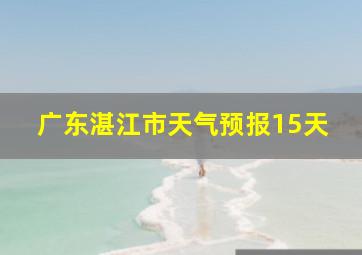 广东湛江市天气预报15天