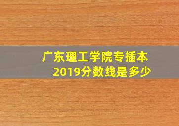 广东理工学院专插本2019分数线是多少