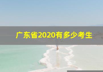 广东省2020有多少考生