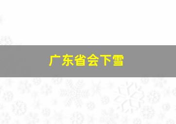 广东省会下雪