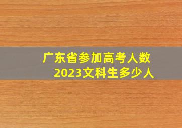 广东省参加高考人数2023文科生多少人