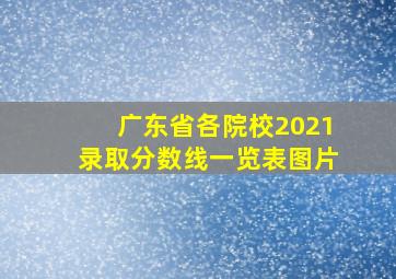 广东省各院校2021录取分数线一览表图片