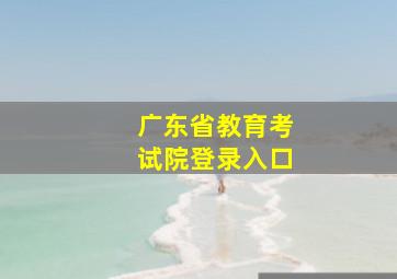 广东省教育考试院登录入口