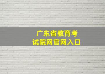 广东省教育考试院网官网入口