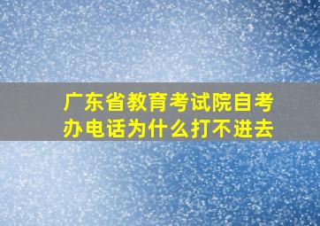 广东省教育考试院自考办电话为什么打不进去