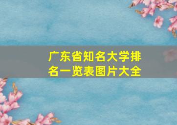 广东省知名大学排名一览表图片大全