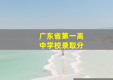 广东省第一高中学校录取分