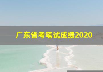 广东省考笔试成绩2020