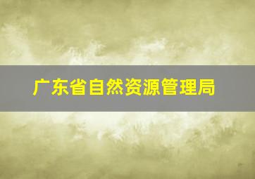 广东省自然资源管理局