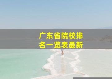 广东省院校排名一览表最新