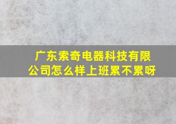 广东索奇电器科技有限公司怎么样上班累不累呀