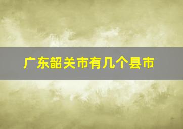 广东韶关市有几个县市