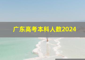 广东高考本科人数2024