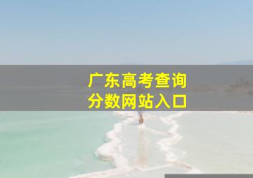 广东高考查询分数网站入口