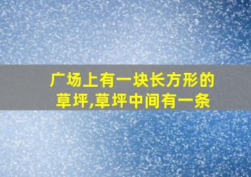 广场上有一块长方形的草坪,草坪中间有一条