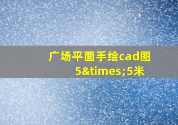 广场平面手绘cad图5×5米