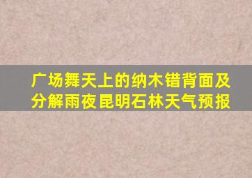 广场舞天上的纳木错背面及分解雨夜昆明石林天气预报