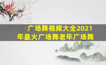 广场舞视频大全2021年最火广场舞老年广场舞