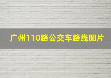 广州110路公交车路线图片