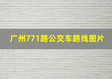 广州771路公交车路线图片