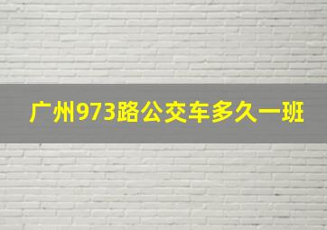 广州973路公交车多久一班