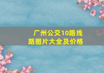 广州公交10路线路图片大全及价格