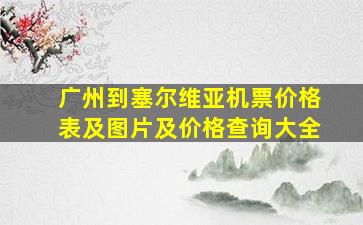 广州到塞尔维亚机票价格表及图片及价格查询大全