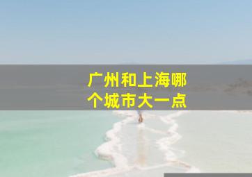 广州和上海哪个城市大一点