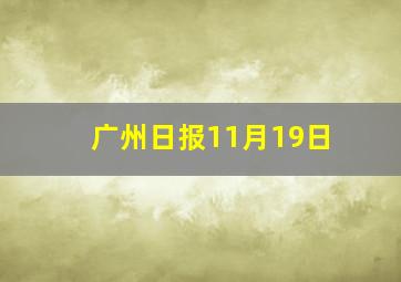 广州日报11月19日