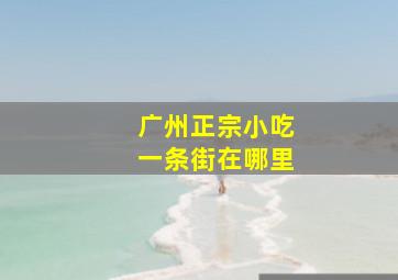 广州正宗小吃一条街在哪里