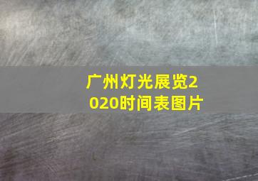 广州灯光展览2020时间表图片