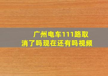 广州电车111路取消了吗现在还有吗视频