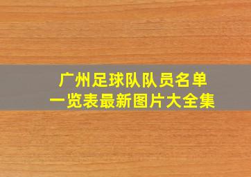 广州足球队队员名单一览表最新图片大全集