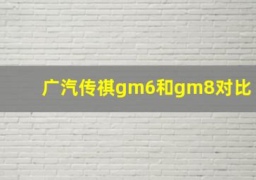 广汽传祺gm6和gm8对比