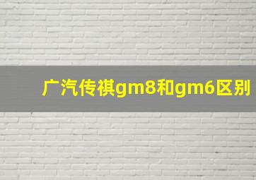 广汽传祺gm8和gm6区别