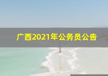 广西2021年公务员公告