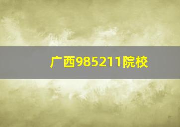 广西985211院校