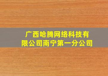 广西哈腾网络科技有限公司南宁第一分公司