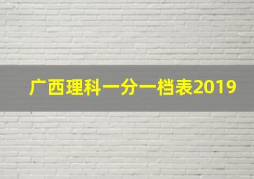 广西理科一分一档表2019