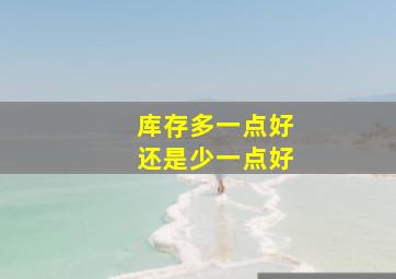 库存多一点好还是少一点好