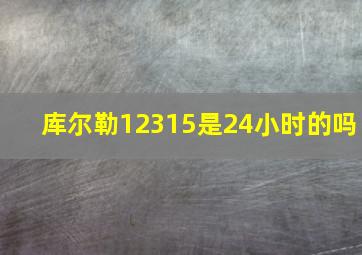 库尔勒12315是24小时的吗