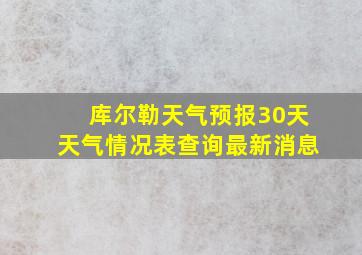 库尔勒天气预报30天天气情况表查询最新消息