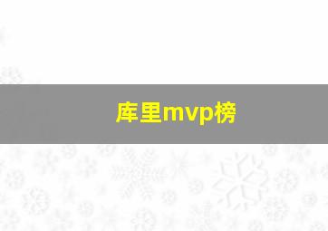 库里mvp榜