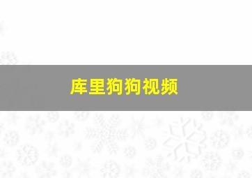 库里狗狗视频