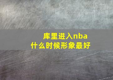 库里进入nba什么时候形象最好