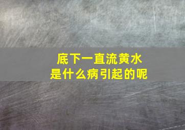 底下一直流黄水是什么病引起的呢