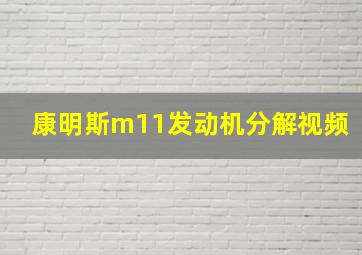 康明斯m11发动机分解视频