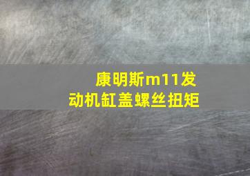 康明斯m11发动机缸盖螺丝扭矩