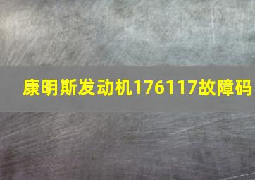 康明斯发动机176117故障码